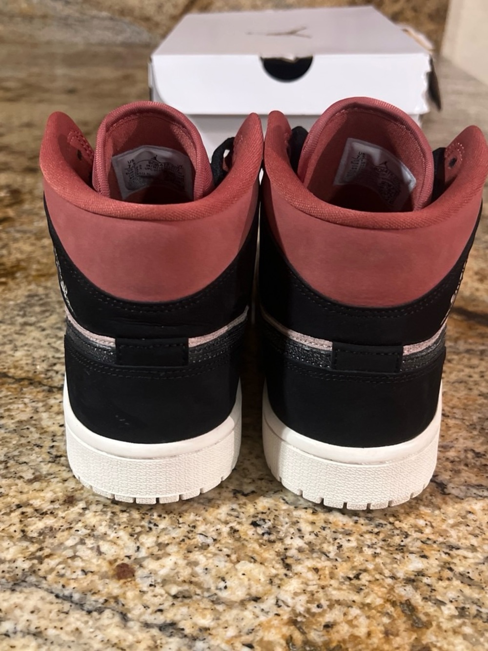 Jordan High-Top Sneakers in Black and Rose - Picture 4 of 9